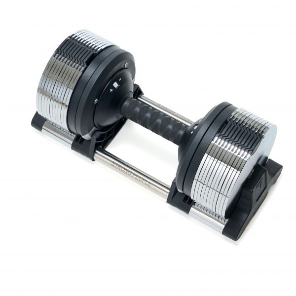 Регулируемая гантель хромированная StrongPeople 24 кг (шаг 1 кг)