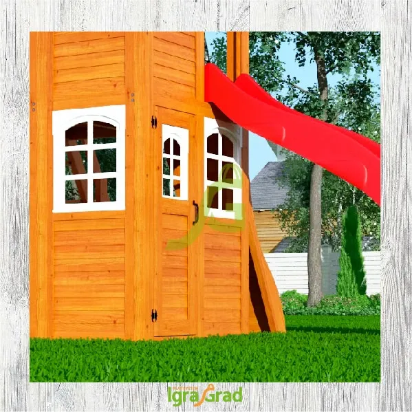 Детская игровая площадка IgraGrad Клубный домик с трубой Luxe