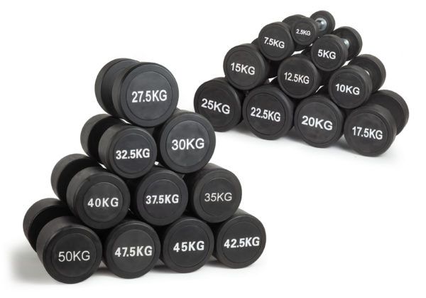 Гантель неразборная круглая VictoryFit (от 2,5 кг до 50 кг)